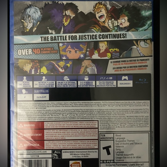 New- PS4 Two Game Bundle - My Hero Academia 2 /Bendy & the Ink Machine - Picture 2 of 15